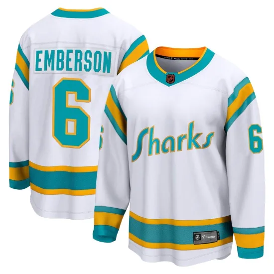 Fanatics Branded Ty Emberson San Jose Sharks Youth Breakaway Special Edition 2.0 Jersey - White