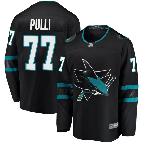 Fanatics Branded Valtteri Pulli San Jose Sharks Breakaway Alternate Jersey - Black