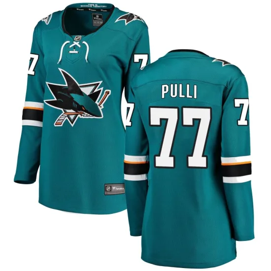 Fanatics Branded Valtteri Pulli San Jose Sharks Women's Breakaway Home Jersey - Teal
