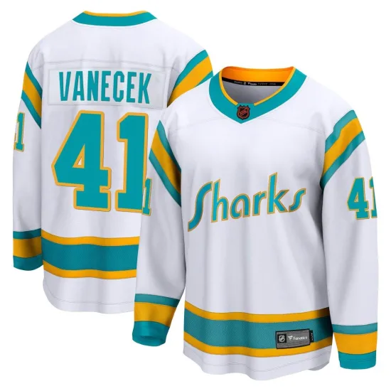 Fanatics Branded Vitek Vanecek San Jose Sharks Youth Breakaway Special Edition 2.0 Jersey - White