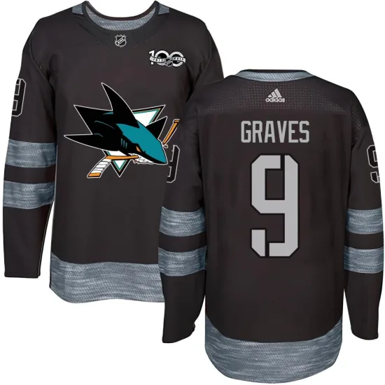Adam Graves San Jose Sharks Youth Authentic 1917-2017 100th Anniversary Jersey - Black
