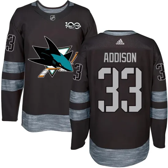 Calen Addison San Jose Sharks Youth Authentic 1917-2017 100th Anniversary Jersey - Black