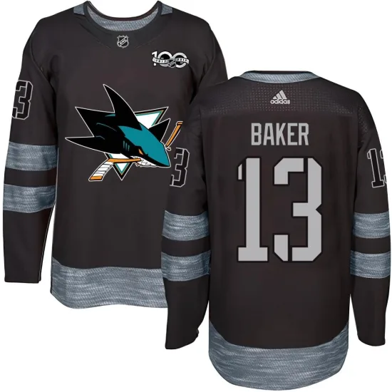 Jamie Baker San Jose Sharks Youth Authentic 1917-2017 100th Anniversary Jersey - Black