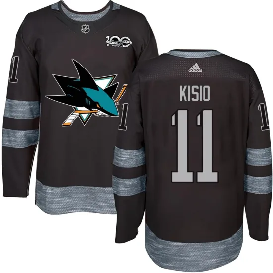 Kelly Kisio San Jose Sharks Youth Authentic 1917-2017 100th Anniversary Jersey - Black